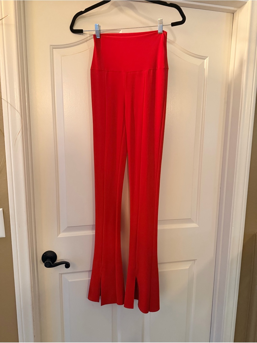 Norma Kamali Women's High-Waist Red Spat Pants - Picture 5 of 5